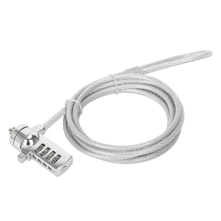 Candado Laptop /manhattan/440448/combinacion 2.0m, 4 Digitos, Plateado