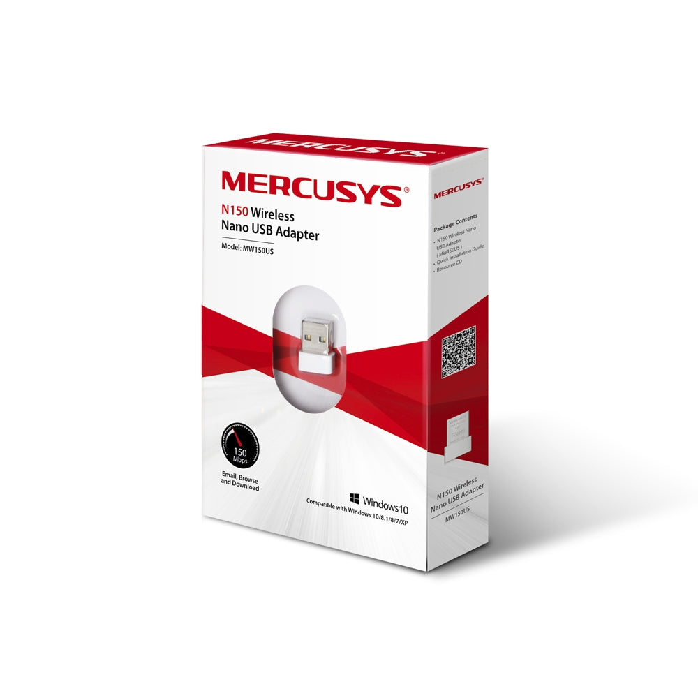 Tarjeta De Red Usb Mercusys Mw150us Inalambrica 150 Mbps Tamano Nano