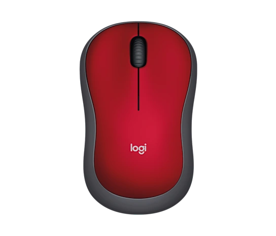 Mouse Logitech M185 Rojo Optico Inalambrico Mini Receptor Usb Pc/mac/chrome