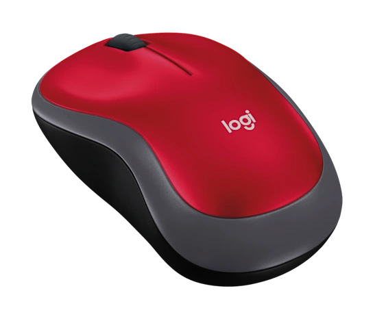 Mouse Logitech M185 Rojo Optico Inalambrico Mini Receptor Usb Pc/mac/chrome