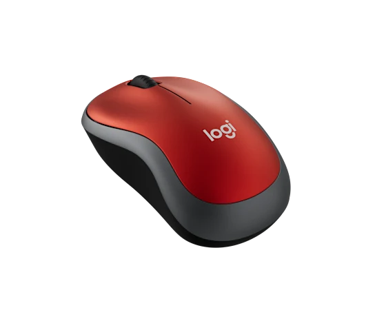 Mouse Logitech M185 Rojo Optico Inalambrico Mini Receptor Usb Pc/mac/chrome