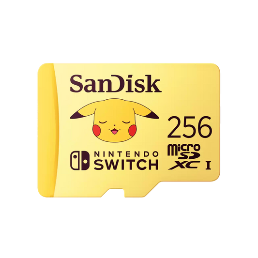 Memoria Sandisk Micro Sdxc 256gb Nintendo Switch Pokemon Pikachu 100mb/s 4k U3 V30 Sdsqxao-256g-gn6zk