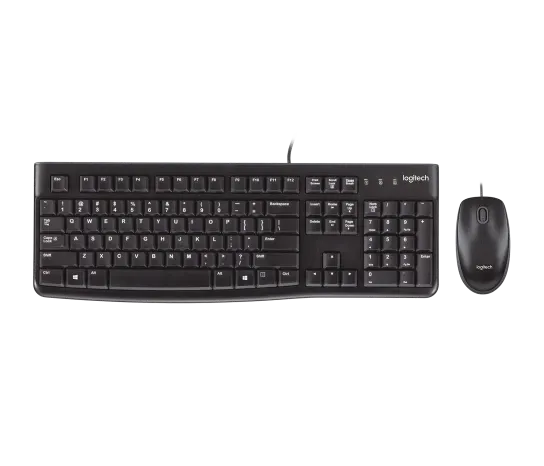 Teclado/mouse Logitech Mk120 Negro Alambricos Usb Pc / Windows
