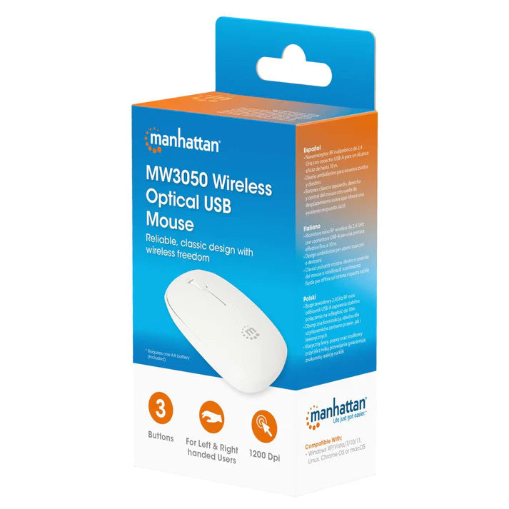 Mouse/manhattan/190329/mouse Óptico Inalámbrico Usb