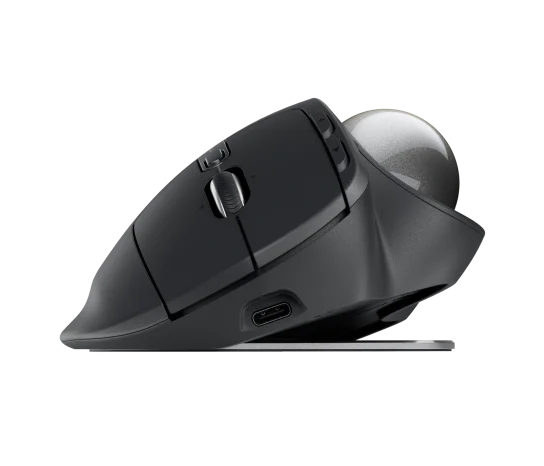 Mouse Logitech Mx Ergo S Trackball Inalambrico Recargable Logi Bolt Negro