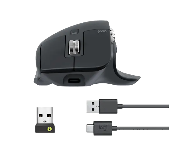 Mouse Logitech Mx Master 3s Grafito Inalambrico Easy Switch Usb Logi Bolt Y Bluetooth 8000 Dpi Ultra Silencioso