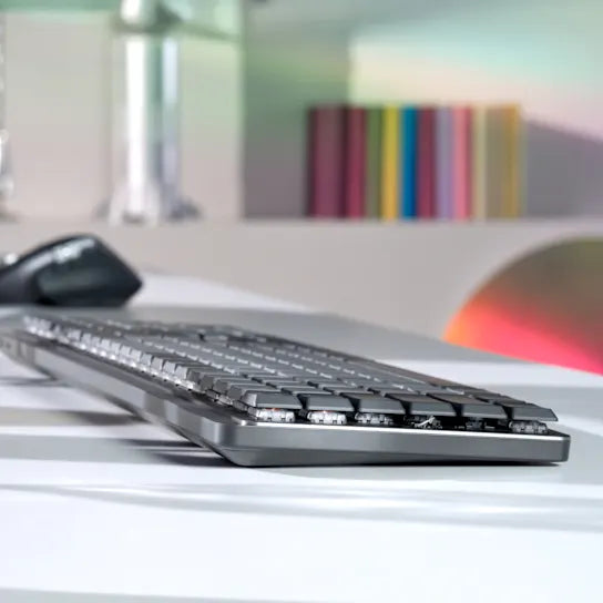 Teclado Logitech Mx Mechanical Grafito Iluminado Inalambrico Bolt Bluetooth Usb-c Usb
