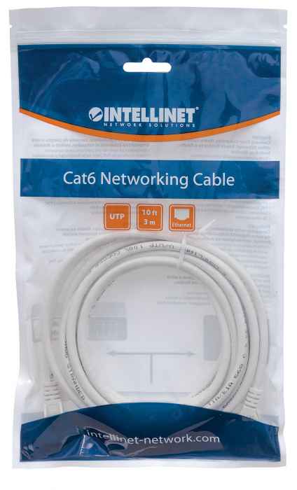 Cable Patch,intellinet, Cat 6, 5.0m(16.4f) Utp Blanco
