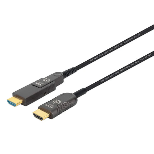 Cable Hdmi Fibra Optica /manhattan / 353243/ M-m  4k@60hz 20.0m Conector Hdmi Desmontable