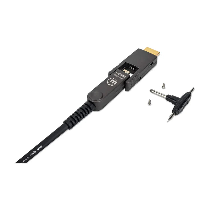 Cable Hdmi Fibra Optica /manhattan / 353243/ M-m  4k@60hz 20.0m Conector Hdmi Desmontable