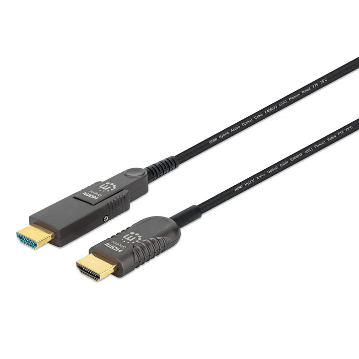 Cable Hdmi Fibra Optica /manhattan/355698/m-m  4k@60hz 50.0m Conector Hdmi Desmontable