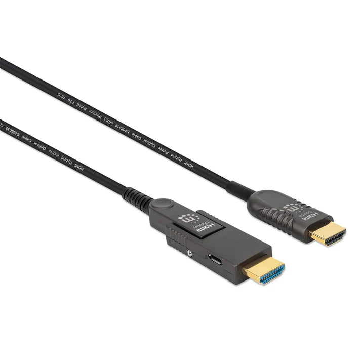 Cable Hdmi Fibra Optica /manhattan/355698/m-m  4k@60hz 50.0m Conector Hdmi Desmontable