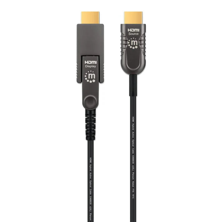 Cable Hdmi Fibra Optica /manhattan/355698/m-m  4k@60hz 50.0m Conector Hdmi Desmontable