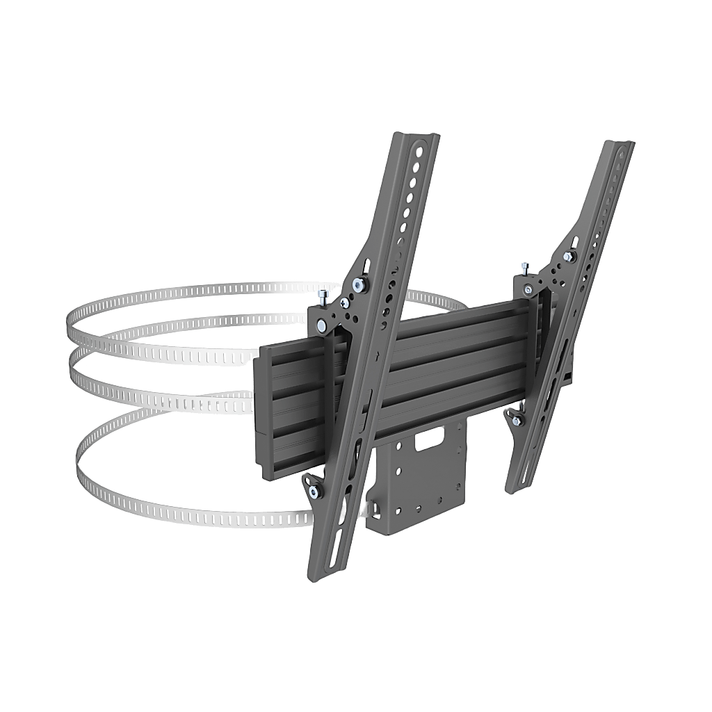 Montaje para pantallas de 32 a 65 pulgadas en columna | VESA 100 x 100 hasta 400 x 400 | Color negro | Cap. máx. 35 kg
