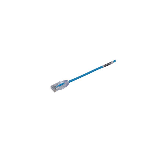Cable de Parcheo TX6, UTP Cat6, Diámetro Reducido (28AWG), Color Azul, 0.5 m