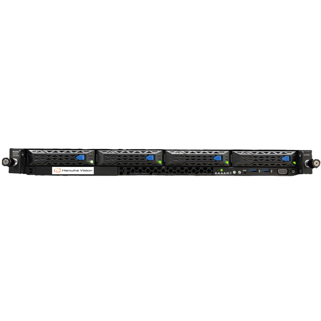 NVR Wisenet WAVE basada en Windows / Montable en Rack 1U / Incluye 1 licencia WAVE-PRO-04 / 470 Mbps throughput / Incluye 16 TB para almacenamiento