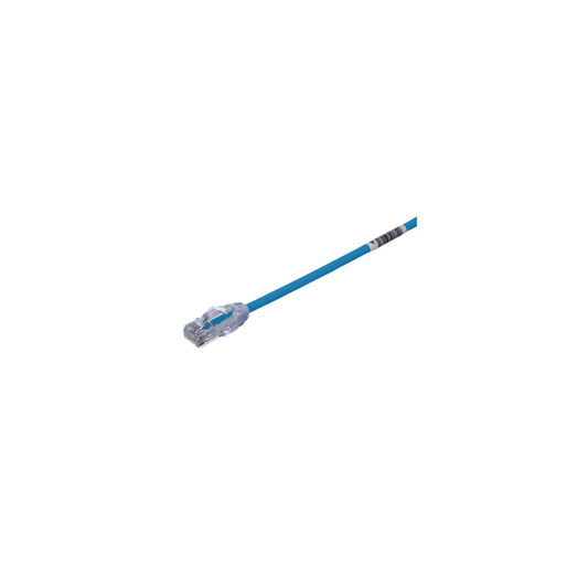 Cable de Parcheo UTP Cat6A, CM/LSZH, Diámetro Reducido (28AWG), Color Azul, 30 ft