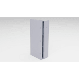 Gabinete para instalación de 3 Baterías , Fabricado en Lámina Galvanizada, Accesorios para poste (No incluidos)