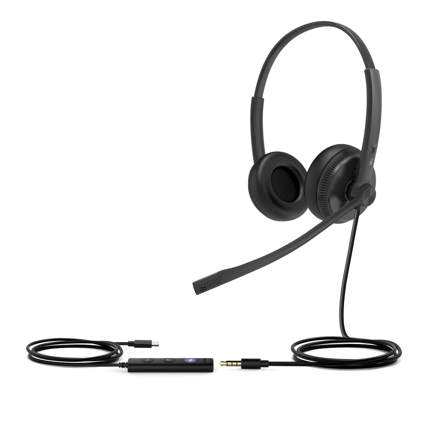 Diadema Alámbrica UH34 Mono USB / 3.5mm Teams de Yealink con Almohadillas de Cuero