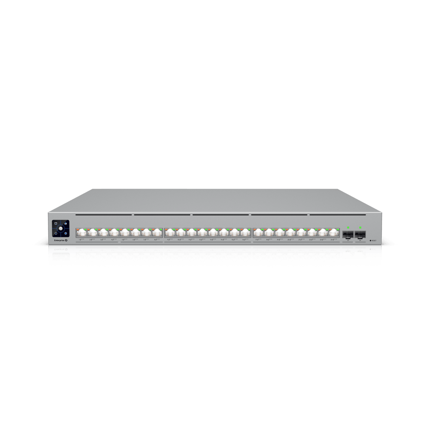 Enterprise Campus 24 PoE, Switch Empresarial Etherlighting™ PoE+++ Capa 3 de 24 Puertos (16 x 10 GbE y 8 x 2.5 GbE) y 2 Puertos SFP28 de 25 G de Alta Disponibilidad