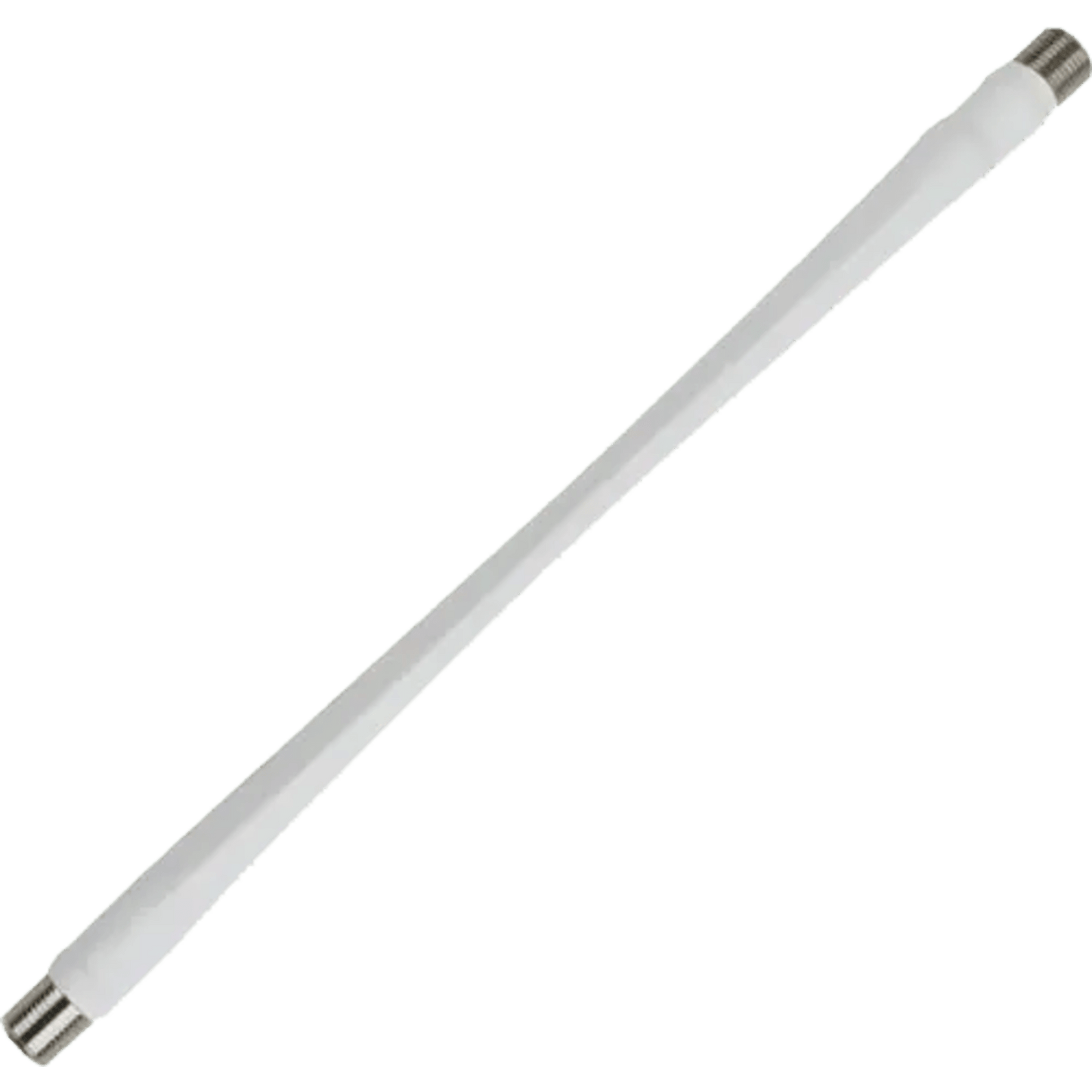 Jumper Coaxial Delgado Color Blanco de 25.4 centímetros de Longitud y Conectores F Hembra en Ambos Extremos. 75 Ohm de Impedancia.