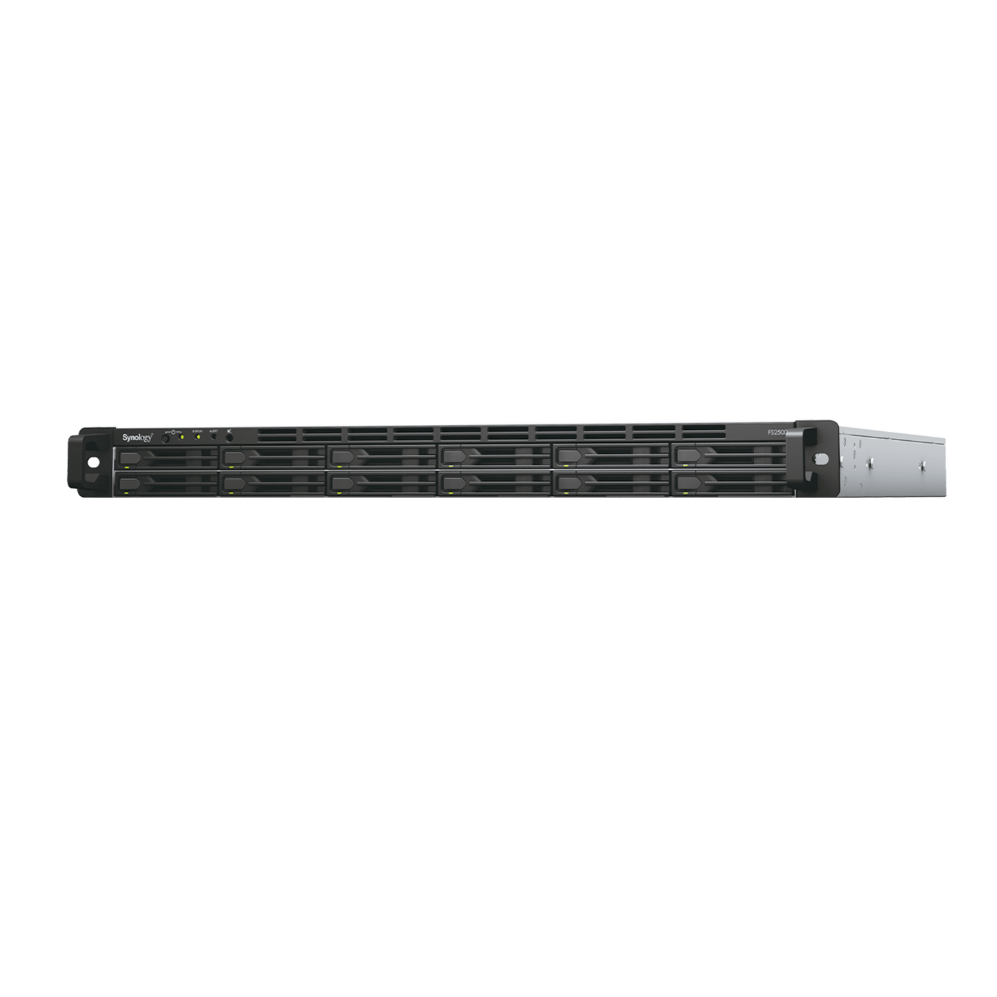 Servidor de Almacenamiento FlashStation FS2500/S | 12 Bahías SSD SATA 2.5" | 1U | 170,000 IOPS Lectura | 82,000 IOPS Escritura | 2 Puertos 10GbE | 2 Puertos 1GbE | Compatibilidad VMware, Hyper-V, XenServer, OpenStack .