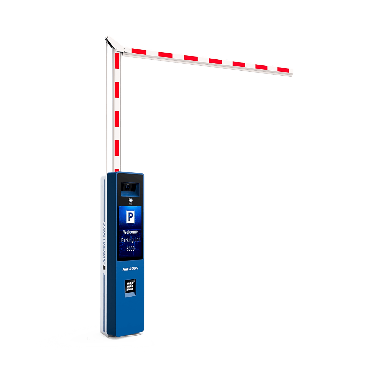 Barrera Vehicular DERECHA Todo en Uno / Brazo Articulado Incluido de 4 mts / Cámara ANPR Integrada / Boton de Ayuda / Pantalla LCD / Apertura en 4 segundos