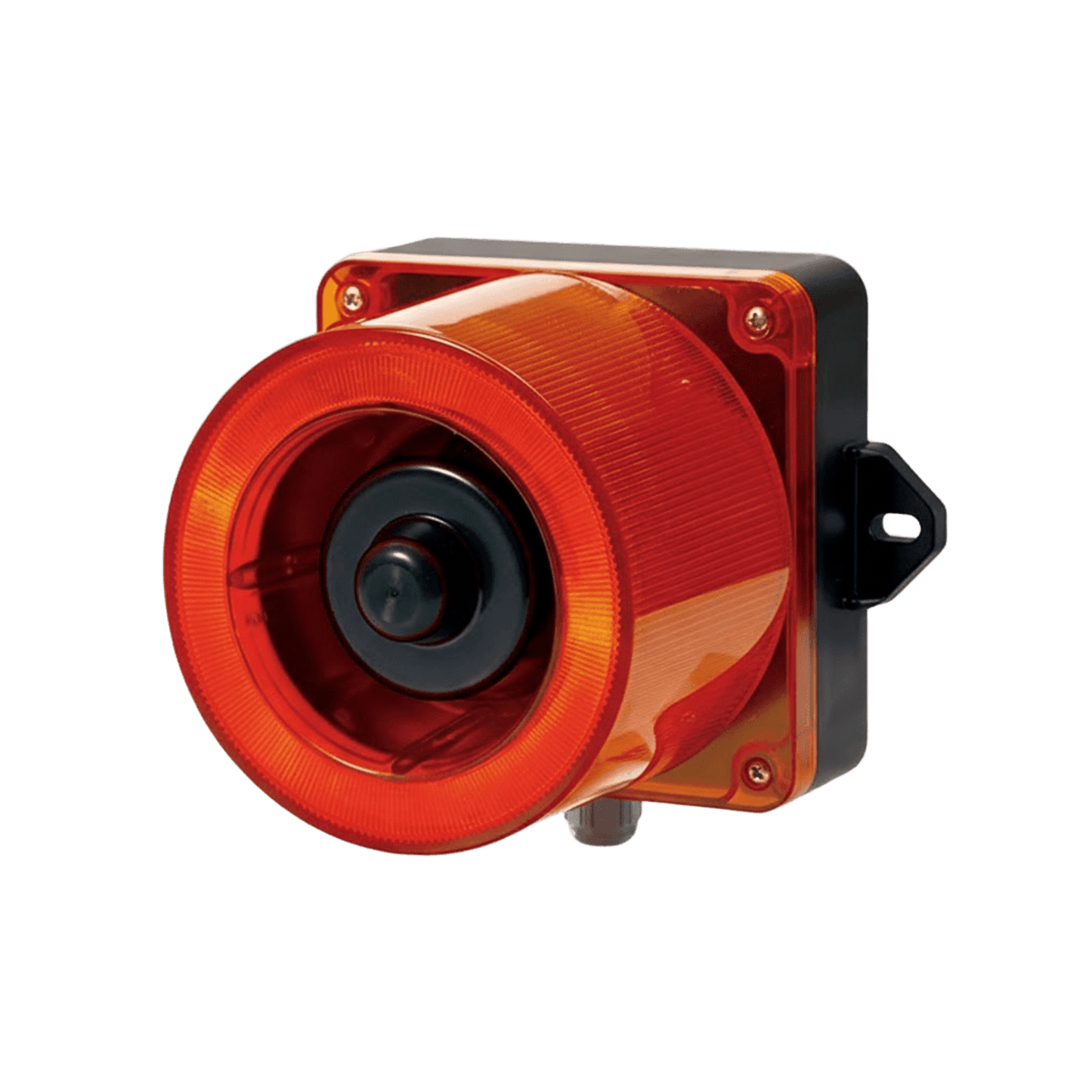 Combinacion de baliza LED color Rojo y sirena electrónica de 31 tonos resistente a la intemperie de volumen máx. 123 dB a 12-24 VCD