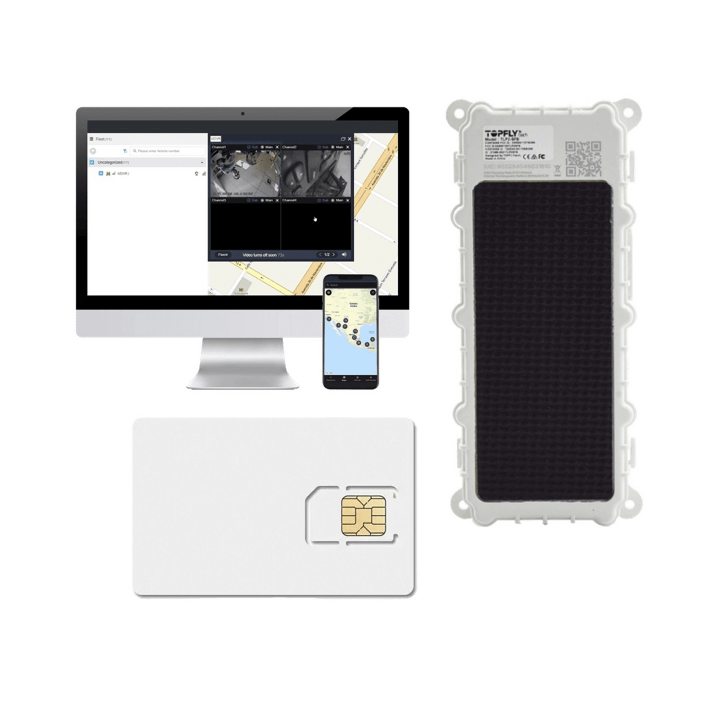 KIT Dispositivo de Seguimiento de Activos / Protección IP67 / Recargable Li 9600 mAh / LTE Cat-M1/NB-IoT / Tamaño Compacto / Funciona con Energía Solar / + EPCOMGPSCODE + SIM500MB2Y