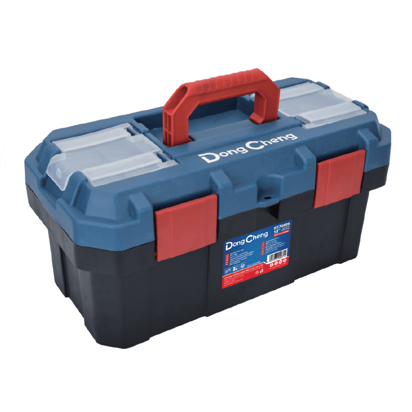 Caja de plástico Reforzada de 19 in. para Herramientas.