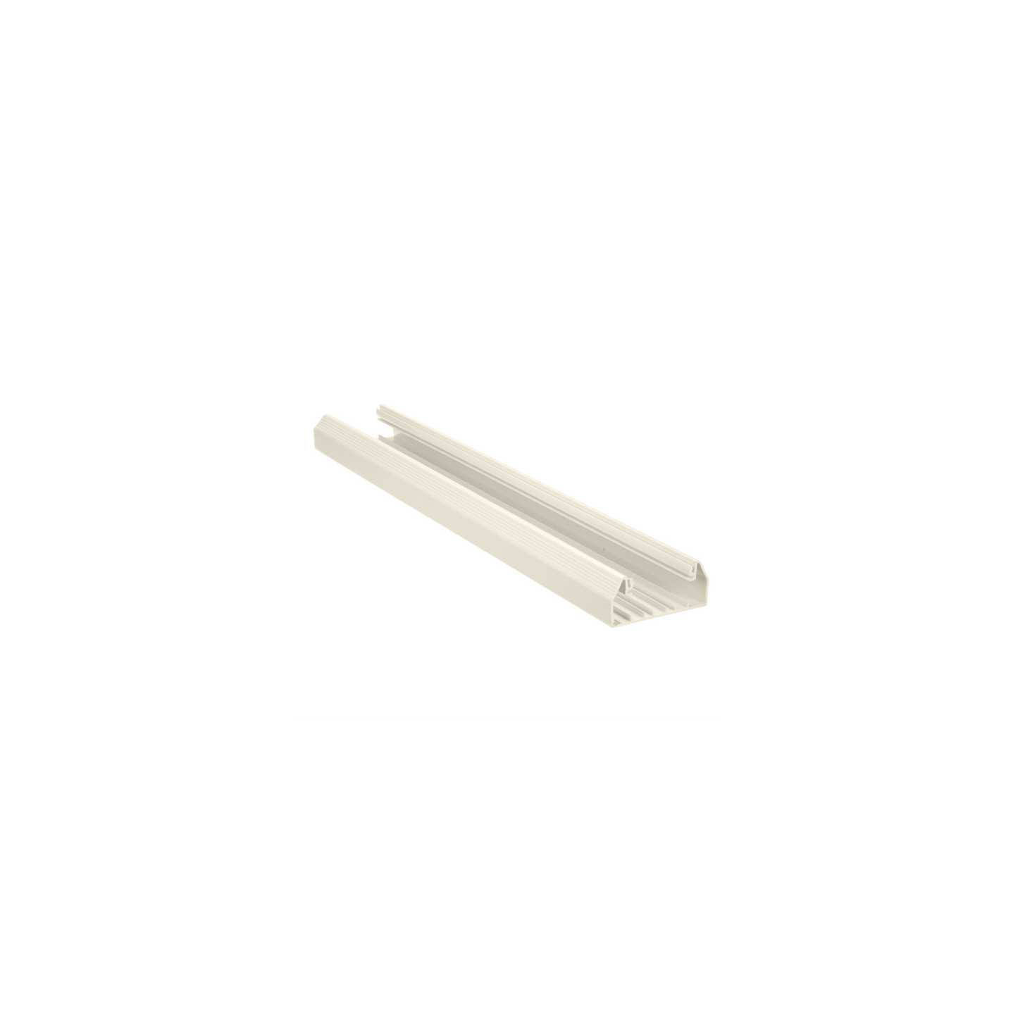 Base para canaleta T-70, de PVC rígido, con orificios perforados para montaje, 103.3 x 44.9 x 1830 mm, Color Blanco Mate