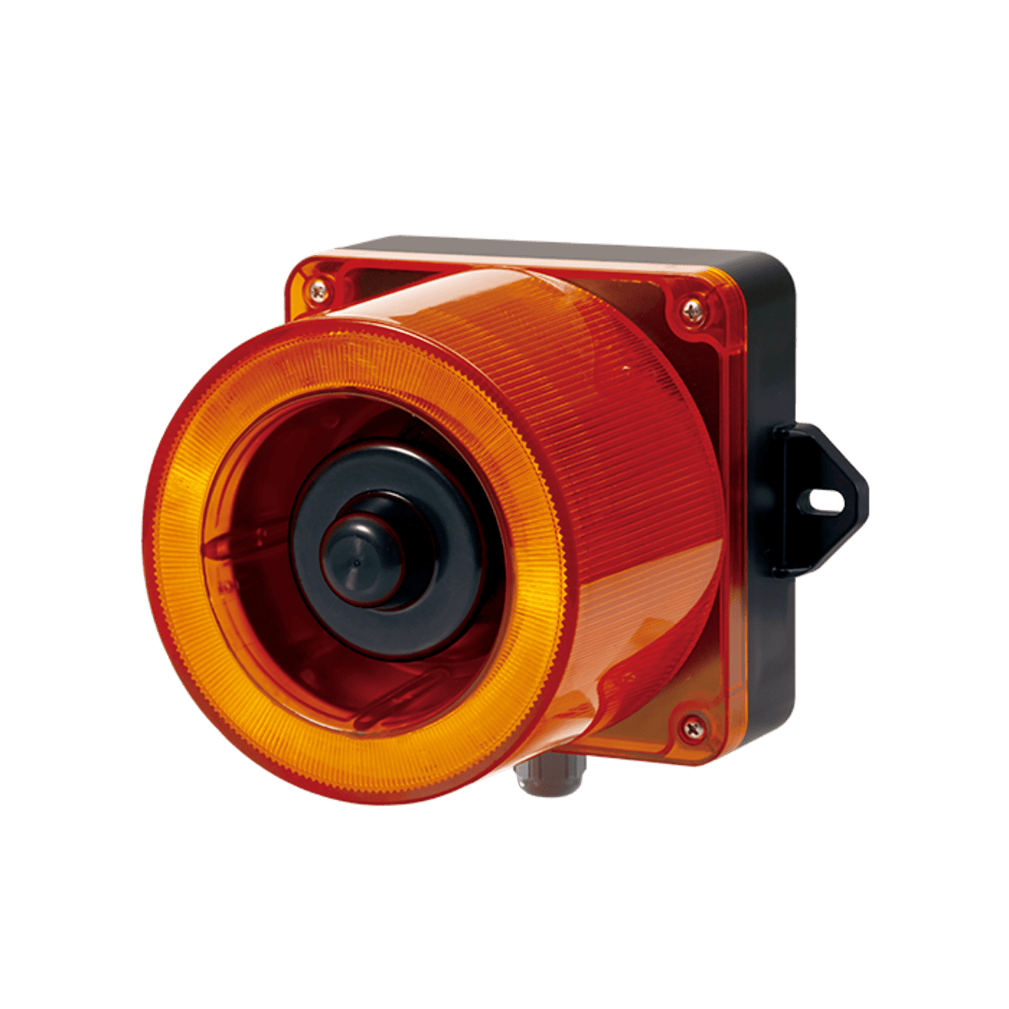 Combinacion de baliza LED color Ámbar y sirena electrónica de 31 tonos resistente a la intemperie de volumen máx. 123 dB a 12-24 VCD