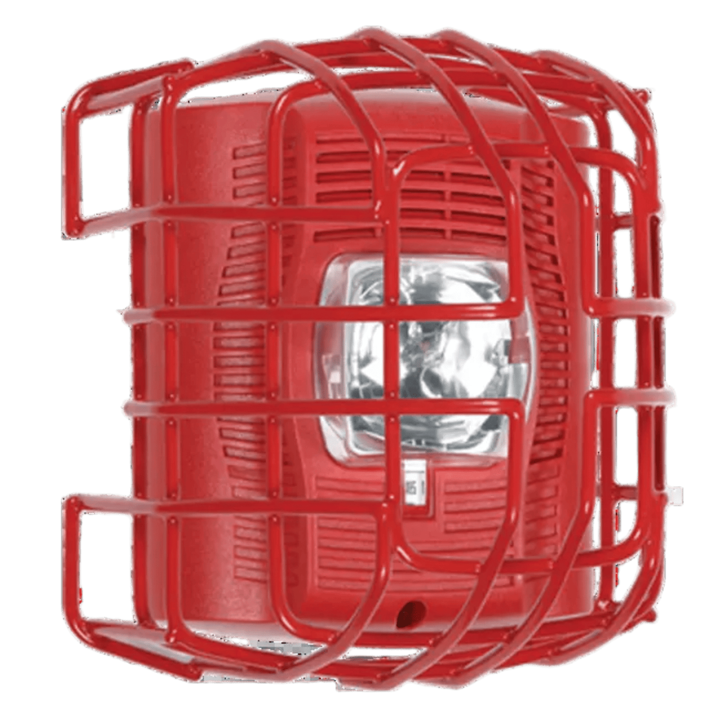 Protector De Rejilla Anti Vandalismo Y Golpes Accidentales, Color Rojo, Para Sirenas/Estrobos/Bocinas System Sensor, Montaje En Superficie, 7.49"Altox6.74"Anchox6.09"Profundidad