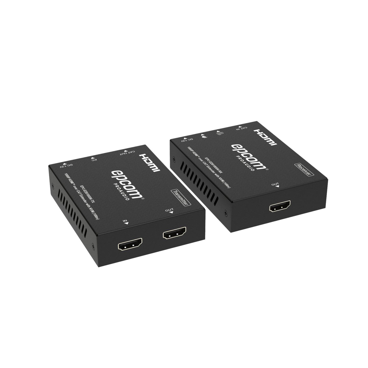 Extensor HDMI | Soporta KVM | Transmisión hasta 100 m | Cable CAT6 | 1080P@60Hz | Copia EDID automática | Sin compresión ni retraso | PoC