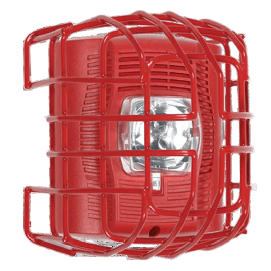 Protector De Rejilla Antivandálismo, Color Rojo, Para Sirenas/Estrobos/Bocinas System Sensor, Montaje En Superficie, 7.49"x6.74"x6.09"