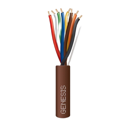 Bolsa De 38 Metros (124.67 Pies) / Alambre De Cobre / 8 X 20 Awg / Tipo Cl2 / Para Interior / Color Café / Para Aplicaciones De Alarmas De Intrusión Y Automatización
