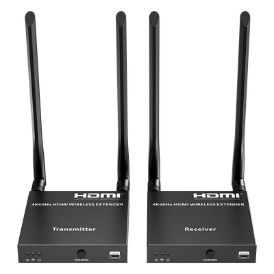 Extensor Hdmi Inalámbrico / 4k@60hz / Resolución 4096x2160 / Tecnología Ipcolor Stream / Banda 5g 5.18-5.24 Ghz / Alcance 50 M (164 Ft) / Conexión 1 A 4 Pantallas