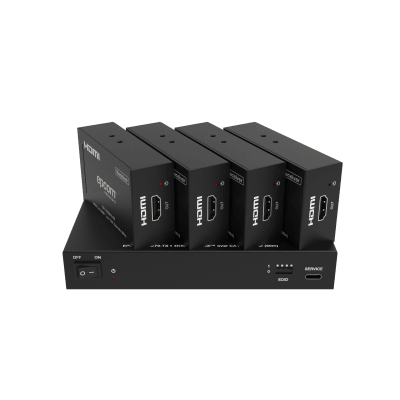 Splitter Hdmi 1x4 | 4k@60hz A 60m | 4k@30hz A 70m | Cable Cat6 | Edid | Hdcp 2.2 | Salida Loop