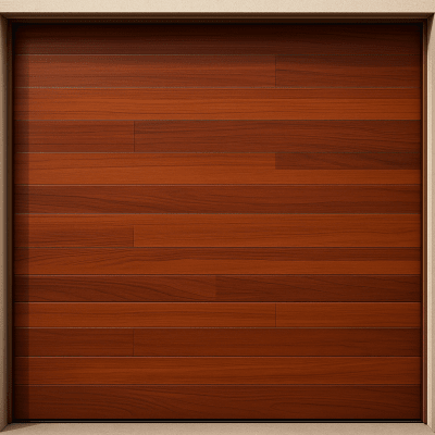 Puerta De Garage De Alta Calidad / Estilo Americano / Acabado Laminado Premium / Color Madera Clara / 18x8 Pies.