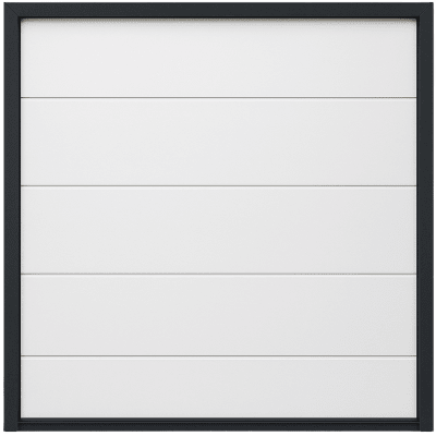 Seccion Para Puerta De Garage / Lisa / Linea Central / Panel De 18" / Color Blanco / Para Apdoor128 / Estilo Americana.