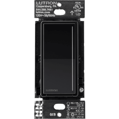 (RadioRa3) Atenuador táctil SUNNATA Dimmer PRO color negro para linea Radio Ra3, Requiere cable neutro 250W LED / CFL