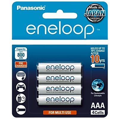 Batería Recargable Aaa 1.2v Eneloop / Ni-hm / Paquete De 4 Baterías