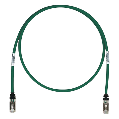 Patch Cord Cat6a, Blindado S/ftp, Cm/ls0h, 3.05 Metros (10 Pies), Color Verde