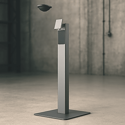 Soporte De Piso Flex 3 Lite / Estructura Metálica / Base De Placa Pesada / Peso Neto Stand 5.51 Kg (12.1 Lb) / Peso Neto Plate 15.1 Kg (33.3 Lb)