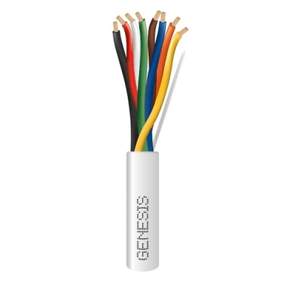 Carrete De 305 Metros (1000 Pies) / Cable De Cobre / 8 X 18 Awg / Plenum / Para Interior / Color Blanco / Para Aplicaciones De Alarmas De Intrusión/control De Acceso/ Automatización / Interfonos Y Tv Porteros