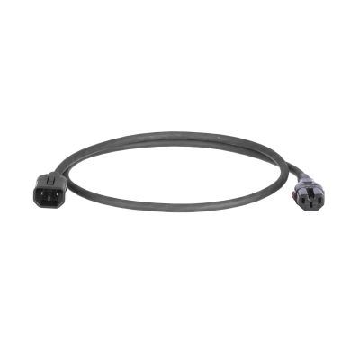 Cable De Alimentación Eléctrica Con Bloqueo Doble De Seguridad, De Iec C14 A Iec C13, 6 Ft. De Largo, Color Negro, Paquete De 10 Piezas