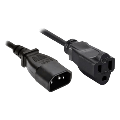 Cable De Alimentación / Conector C14 / Enchufe Estándar Us / 60 Cm (23.6 In) / Negro / Compatible Neo