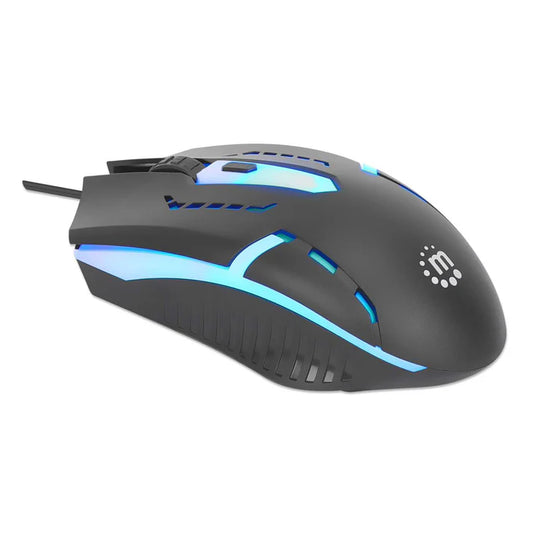 Mouse,manhattan,190206, Óptico Luminiscente Rgb Usb Negro