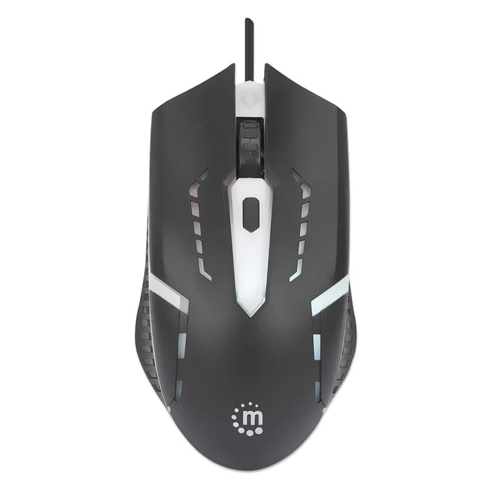 Mouse,manhattan,190206, Óptico Luminiscente Rgb Usb Negro