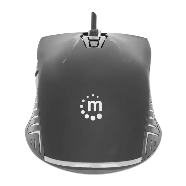 Mouse Óptico Gaming, Manhattan, 190220, 7 Botones, 7200 Dpi, Led Rgb, Negro